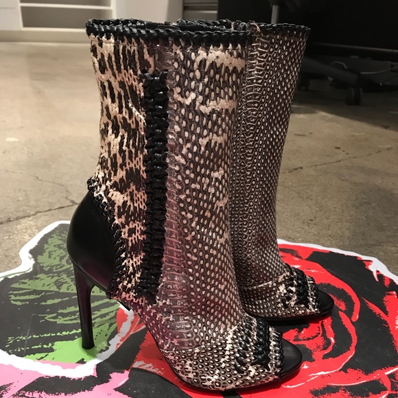 ✨Coming Soon! Jason Wu Snakeskin Peep Toe Boots✨ - Picture 1 of 3